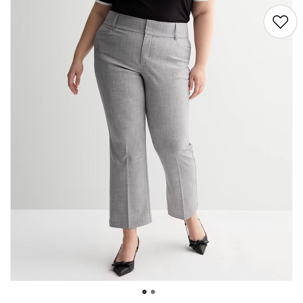 Nine West Women's Light Gray Straight-Leg Dress Trousers - Picture 3 of 5